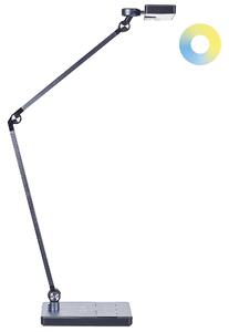 LED stolní lampa LACERTA s bezdrátovou nabíječkou Kov Černá