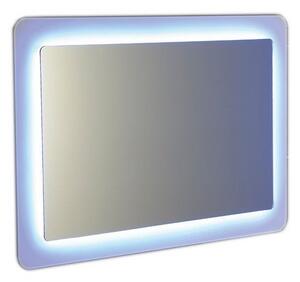 LORDE LED podsvícené zrcadlo s přesahem 900x600mm, bílá
