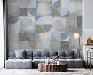 Fototapety Abstraktní geometrický vzor s cementovou texturou pozadí, Fototapety abstraktní, u97268 : uwalls.cz