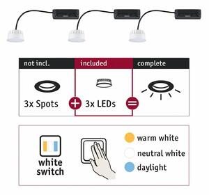PAULMANN Vestavné svítidlo Choose LED-Modul Coin WhiteSwitch 3x6,5W 2.700 924.78