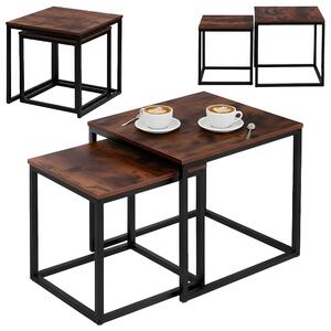 Velaco Set 2 konferenčních stolků TIG-3 50, dub/černá