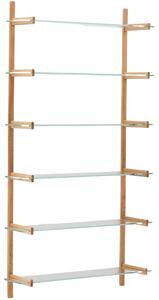Skleněná modulární police Kave Home Sitra 202 x 110 cm
