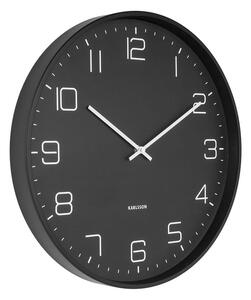 KARLSSON Nástěnné hodiny Lofty Iron matná černá ø 40 cm × 4,5 cm