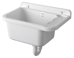 Aqualine Aqualine, Závěsná výlevka s odkládací plochou 50x34cm, plast, bílá, PI5050