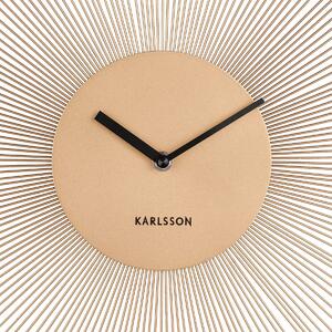 KARLSSON Nástěnné hodiny Peony Steel Large zlatá ø 60 cm x 3,5 cm