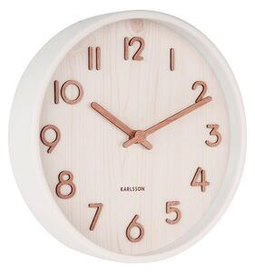 KARLSSON Nástěnné hodiny Pure Small bílá lípa ø 22 cm x 4,5 cm