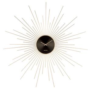 KARLSSON Nástěnné hodiny Extreme Peony Steel zlatá ø 95 cm x 3,5 cm