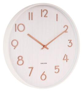 KARLSSON Nástěnné hodiny Pure Medium bílá lípa ø 40 cm x 4,5 cm