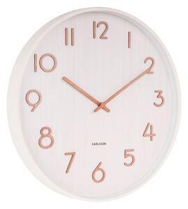 KARLSSON Nástěnné hodiny Pure Medium bílá lípa ø 40 cm x 4,5 cm