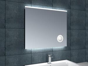 Zrcadlo s LED osvětlením a kosmetickým zrcátkem 800x650x30mm
