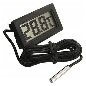 Hoříme.cz Hutermann HT-02C teploměr digitální s externím čidlem, rozsah měření teploty: -50 až +110C černý