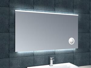 Zrcadlo s LED osvětlením a kosmetickým zrcátkem 1200x650x30mm