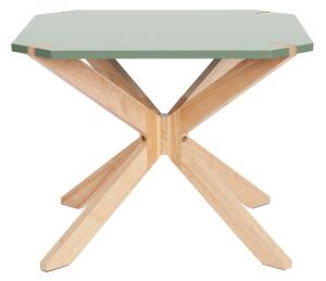 LEITMOTIV Konferenční stůl Mister X Rubber Wood Mdf Top zelená 60 × 60 × 40 cm