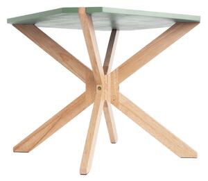 LEITMOTIV Konferenční stůl Mister X Rubber Wood Mdf Top zelená 60 × 60 × 40 cm