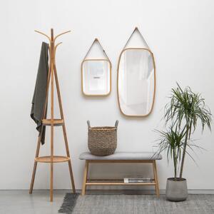 PRESENT TIME Sada 2 ks: Zrcadlo Idyllic L bamboo přírodní 40,5 × 33 × 1,5 cm;74 × 43 × 1,5 cm