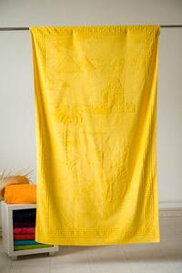 Plážová osuška Veba RIVIERA sytá žlutá Velikost: 104x180 cm