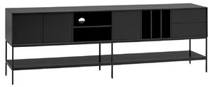 Černý TV stolek Teulat Platt 220 x 45 cm