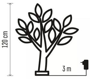 Emos Vánoční LED stromek, 120 cm, venkovní i vnitřní, teplá bílá