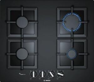 Bosch Serie 6 plynová varná deska 60 cm tvrzené sklo, černá PPP6A6B20
