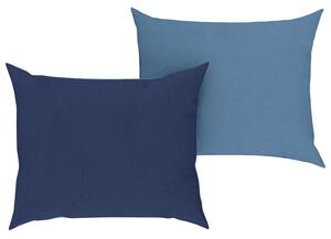 LOOKS by Wolfgang Joop Saténový potah na polštář, 50 x 60 cm, 2 kusy (modrá / tmavě modrá) (100352745001)