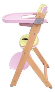 Dětská rostoucí židle Z523 Vladěna, přírodní buk a růžová barva