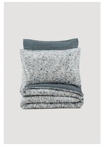 Prodloužené bílo-šedé povlečení na dvoulůžko z bavlny Renforcé 260x220 cm Molly – Mijolnir