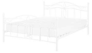 Kovová postel 140 x 200 cm bílá ANTLIA