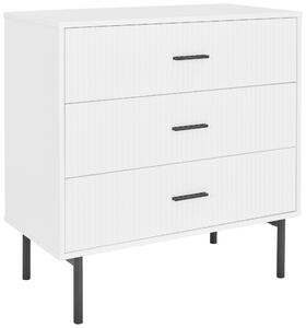 KOMODA, černá, bílá, 80/80/40 cm MID.YOU - Komody na nožičkách, Online Only