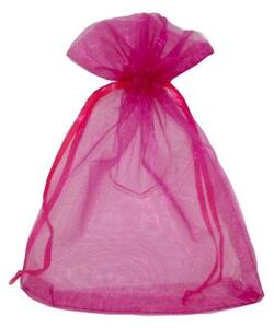 Dárkový sáček organzový 15 x 20 cm fuchsia 3ks 8701103