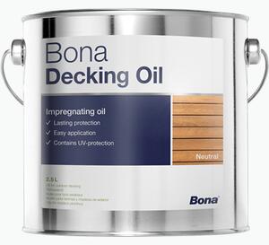 Olej na venkovní terasová prkna Bona Decking Oil neutrální (2,5 l)