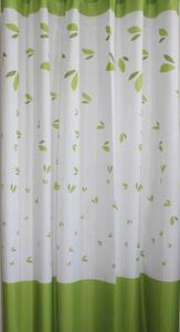 Aqualine Sprchový závěs 180x180cm, 100% polyester, zelené listy
