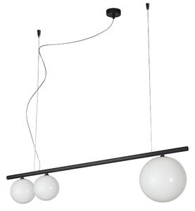 Metal lux 276.144.03 Libra, závěsné svítidlo 3xG9, černá/bílé sklo, délka 100cm