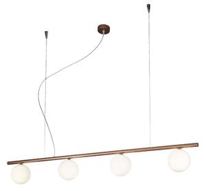 Metal lux 276.133.07 Libra, závěsné svítidlo 4xG9, champagne/bílé sklo, délka 120cm