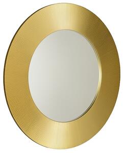 Sapho SUNBEAM kulaté zrcadlo v dřevěném rámu ø 90cm, zlatá