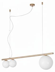 Metal lux 276.144.07 Libra, závěsné svítidlo 3xG9, champagne/bílé sklo, délka 100cm