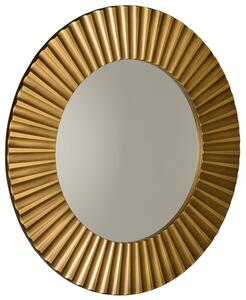 Sapho PRIDE kulaté zrcadlo v dřevěném rámu ø 90cm, bronz