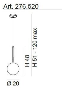 Metal lux 276.520.03 Libra, závěsné svítidlo 1xG9, černá/bílé sklo, průměr 20cm