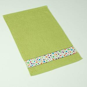 Dětský ručník Veba RUJANA Puntíky tisk zelená Velikost: 30x50 cm