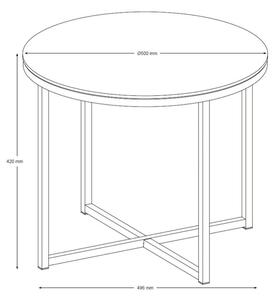 Konferenční stolek Stenet (chrom, zlatá)