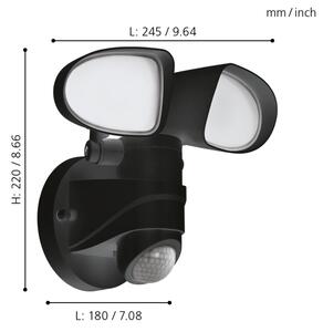 Eglo 98176 - LED Venkovní nástěnné svítidlo se senzorem PAGINO 2xLED/7,5W/230V IP44