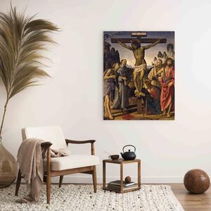 Reprodukce obrazu Kristus na kříži a svatí Hieronym, František z Assissi, blahoslavený Giovanni Colombini, Jan Křtitel a Marie Magdaléna