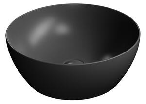 GSI, PURA keramické umyvadlo na desku, průměr 42 cm, černá matná, 885126