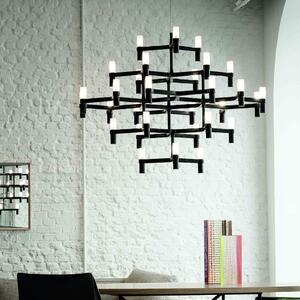 Nemo Crown Major, černý závěsný lustr, 30x25W G9, 109x113cm, výška 87cm