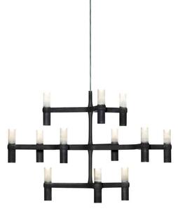 Nemo Crown Minor, matně černý závěsný lustr, 12x25W G9, 67x77cm, výška 50cm