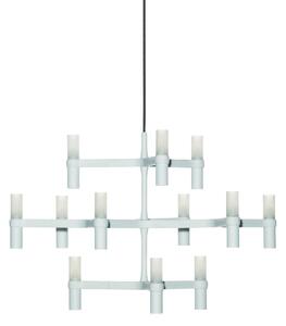 Nemo Crown Minor, matně bílý závěsný lustr, 12x25W G9, 67x77cm, výška 50cm
