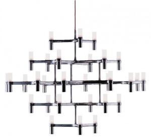 Nemo Crown Major, leskle hliníkový závěsný lustr, 30x25W G9, 109x113cm, výška 87cm