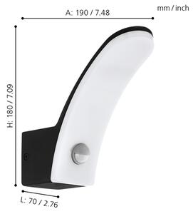 Eglo 98149 - LED Venkovní nástěnné svítidlo se senzorem FIUMICINO LED/11W/230V IP44