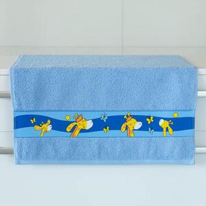 Dětský ručník Veba NORA Žirafy tisk modrá Velikost: 50x100 cm