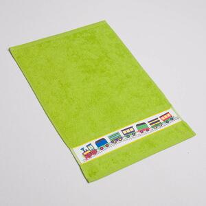 Dětský ručník Veba RUJANA Mašinky tisk zelená Velikost: 30x50 cm