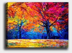 Wallity Obraz PODZIMNÍ STROMY 70x100 cm vícebarevný